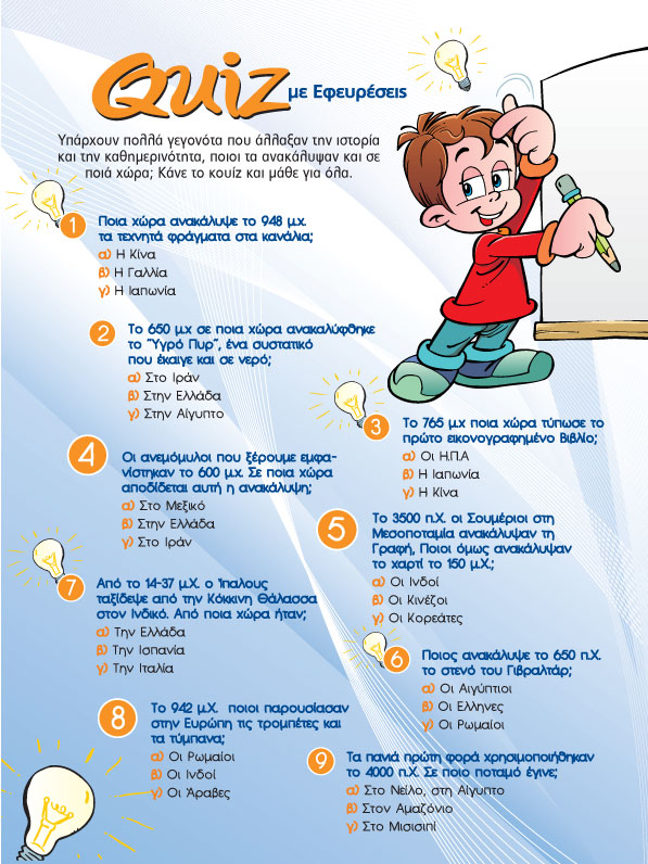 Quiz με Εφευρέσεις